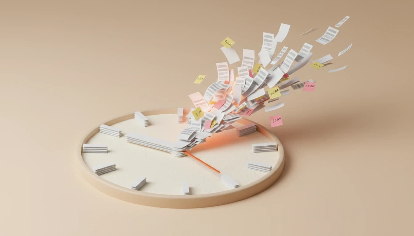 Zeit, die durch Papierchaos verloren geht